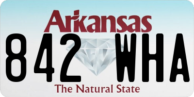 AR license plate 842WHA