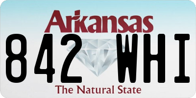 AR license plate 842WHI