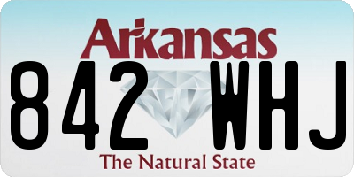AR license plate 842WHJ
