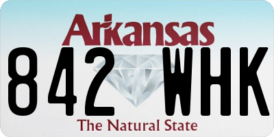 AR license plate 842WHK