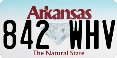 AR license plate 842WHV