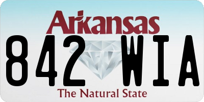 AR license plate 842WIA