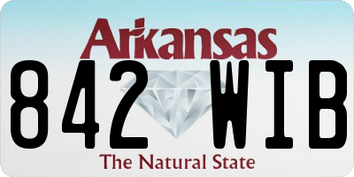 AR license plate 842WIB