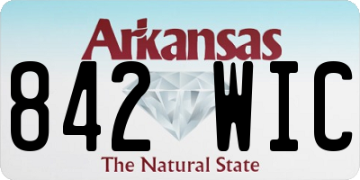 AR license plate 842WIC