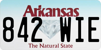 AR license plate 842WIE