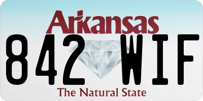 AR license plate 842WIF