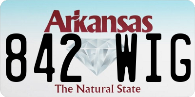 AR license plate 842WIG