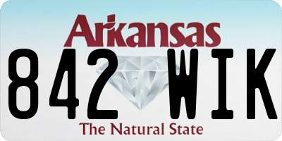 AR license plate 842WIK