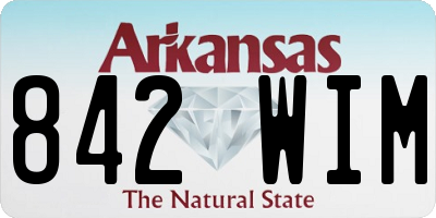 AR license plate 842WIM
