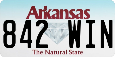 AR license plate 842WIN