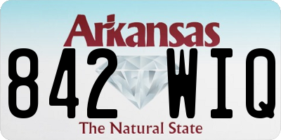 AR license plate 842WIQ