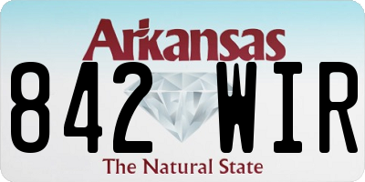 AR license plate 842WIR