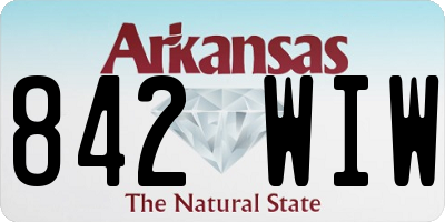 AR license plate 842WIW