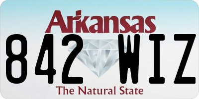 AR license plate 842WIZ