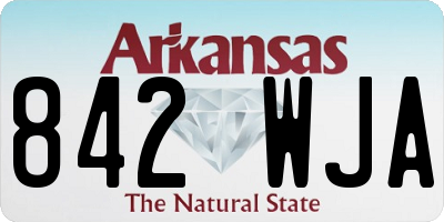 AR license plate 842WJA