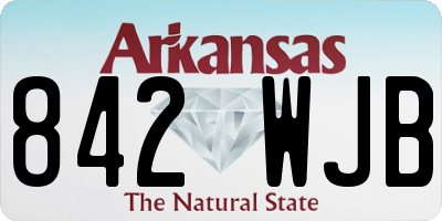 AR license plate 842WJB