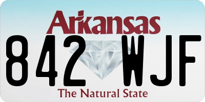 AR license plate 842WJF