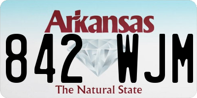 AR license plate 842WJM
