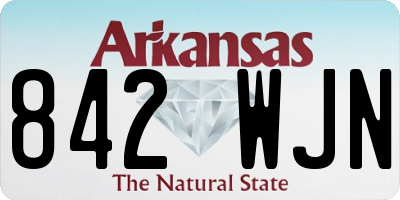 AR license plate 842WJN