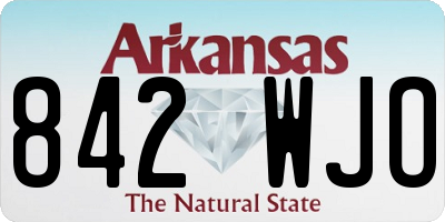 AR license plate 842WJO