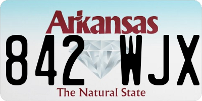 AR license plate 842WJX
