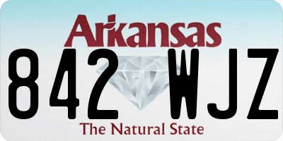 AR license plate 842WJZ