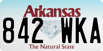 AR license plate 842WKA