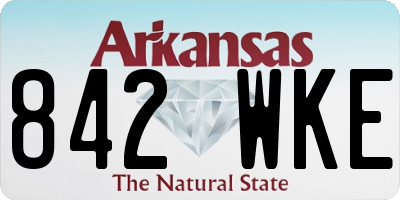 AR license plate 842WKE