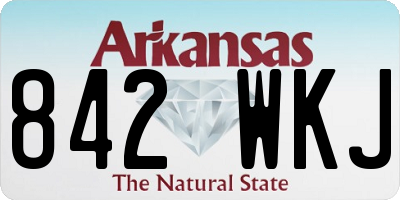 AR license plate 842WKJ