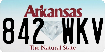 AR license plate 842WKV