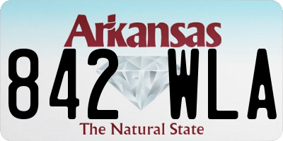 AR license plate 842WLA
