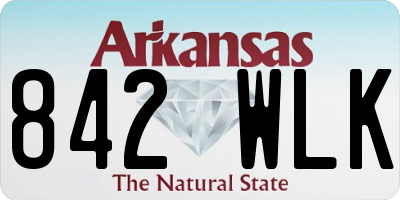 AR license plate 842WLK