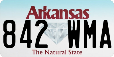 AR license plate 842WMA
