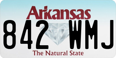 AR license plate 842WMJ