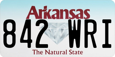 AR license plate 842WRI
