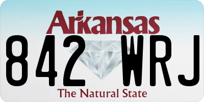 AR license plate 842WRJ