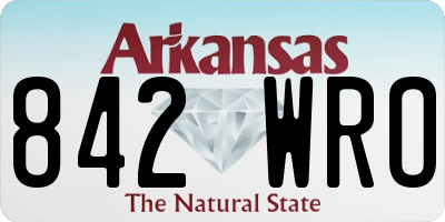 AR license plate 842WRO