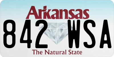 AR license plate 842WSA