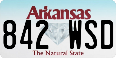 AR license plate 842WSD