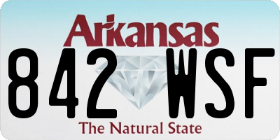 AR license plate 842WSF