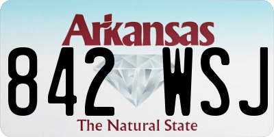 AR license plate 842WSJ