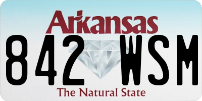 AR license plate 842WSM