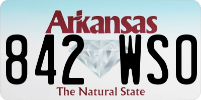 AR license plate 842WSO