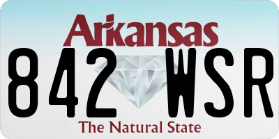 AR license plate 842WSR