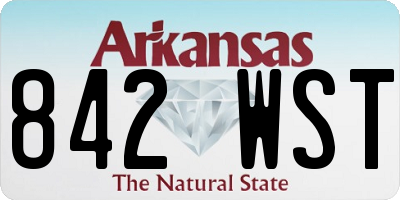 AR license plate 842WST