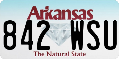 AR license plate 842WSU