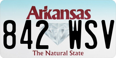 AR license plate 842WSV