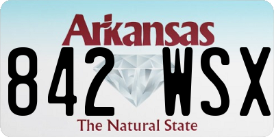 AR license plate 842WSX
