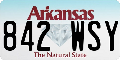 AR license plate 842WSY