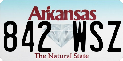 AR license plate 842WSZ